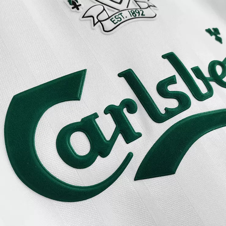 199395 Liverpool Away Jersey (WhiteGreen) - Retro Football Jersey Football Jersey