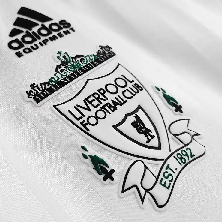 199395 Liverpool Away Jersey (WhiteGreen) - Retro Football Jersey