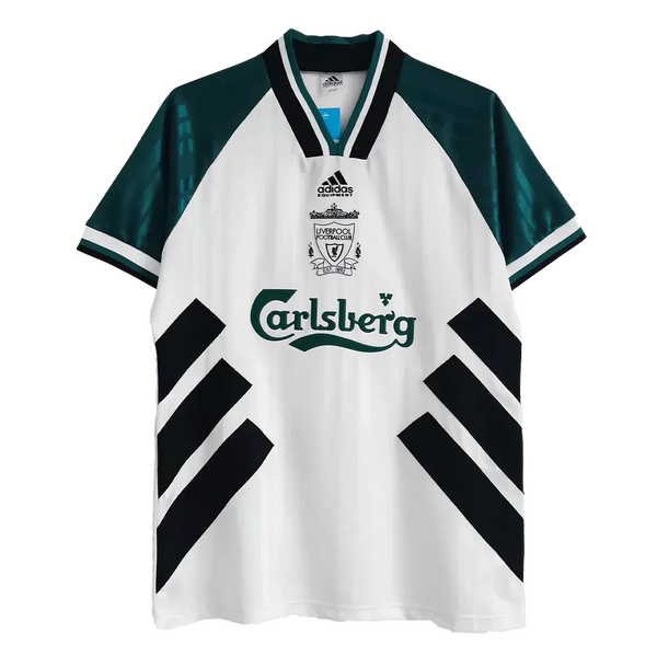 199395 Liverpool Away Jersey (WhiteGreen) - Retro Football Jersey