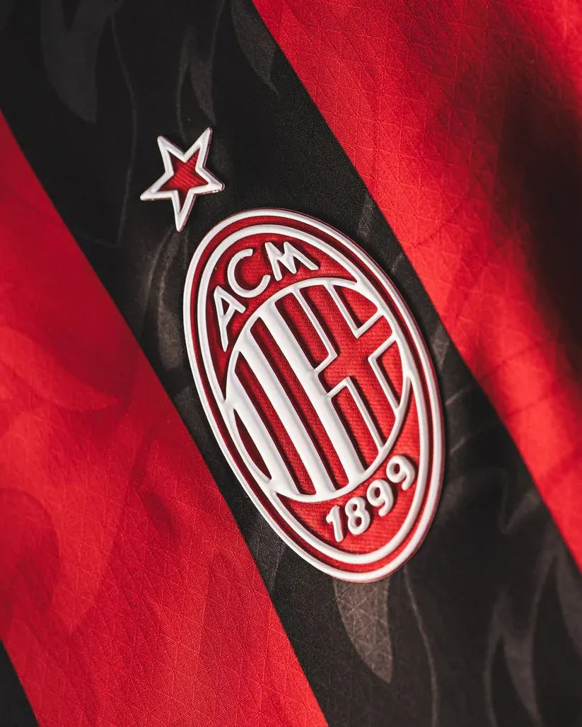 AC Milan Home Match Jersey Player Version 202526 Football Jersey