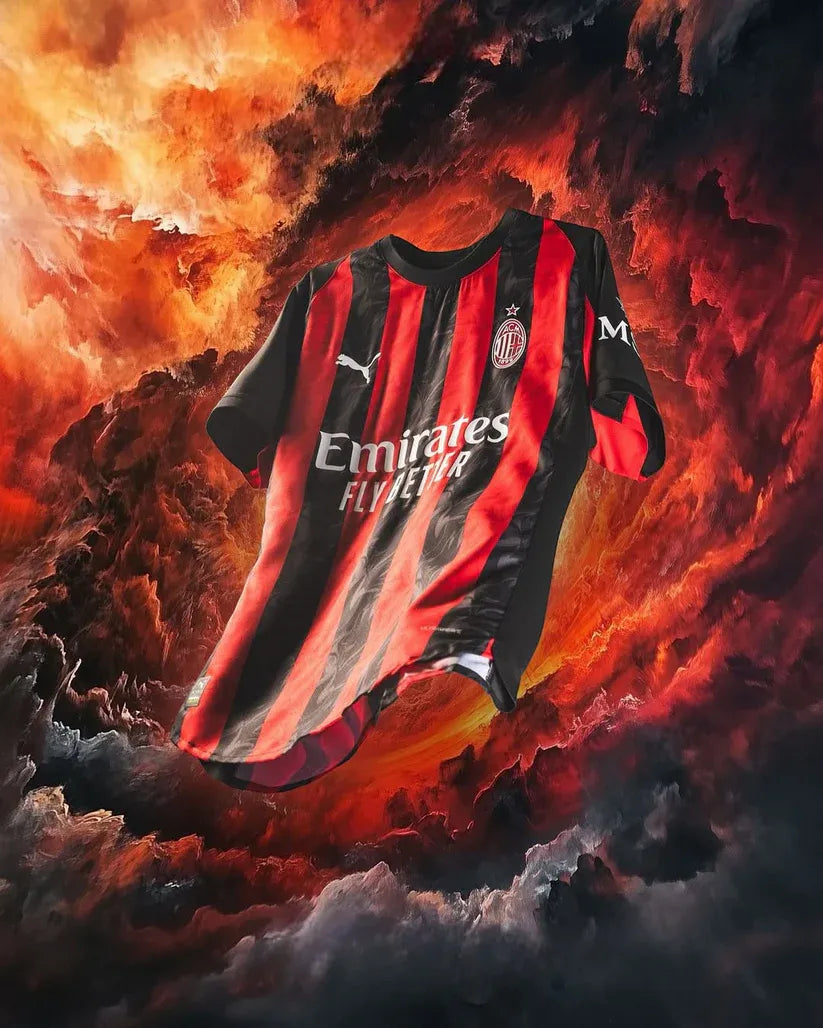 AC Milan Home Match Jersey Player Version 202526 Football Jersey