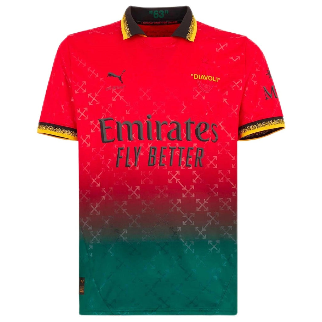AC Milan X Off White Red Jersey Football Jersey