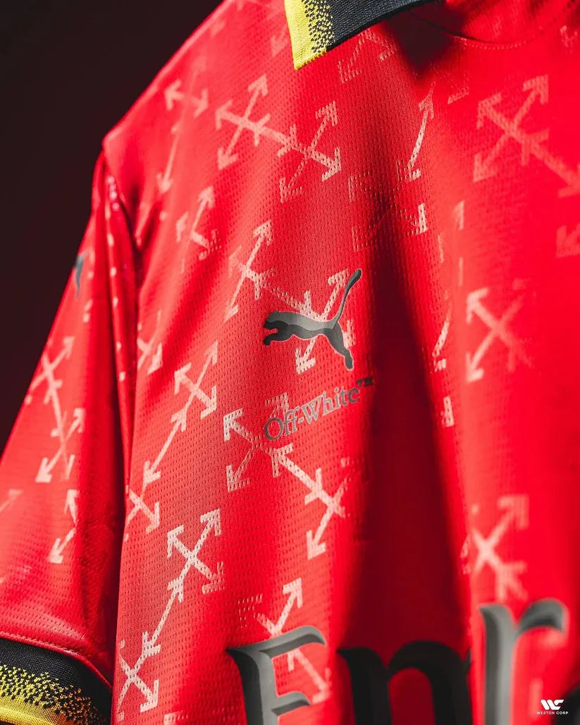 AC Milan X Off White Red Jersey Football Jersey Football Jersey