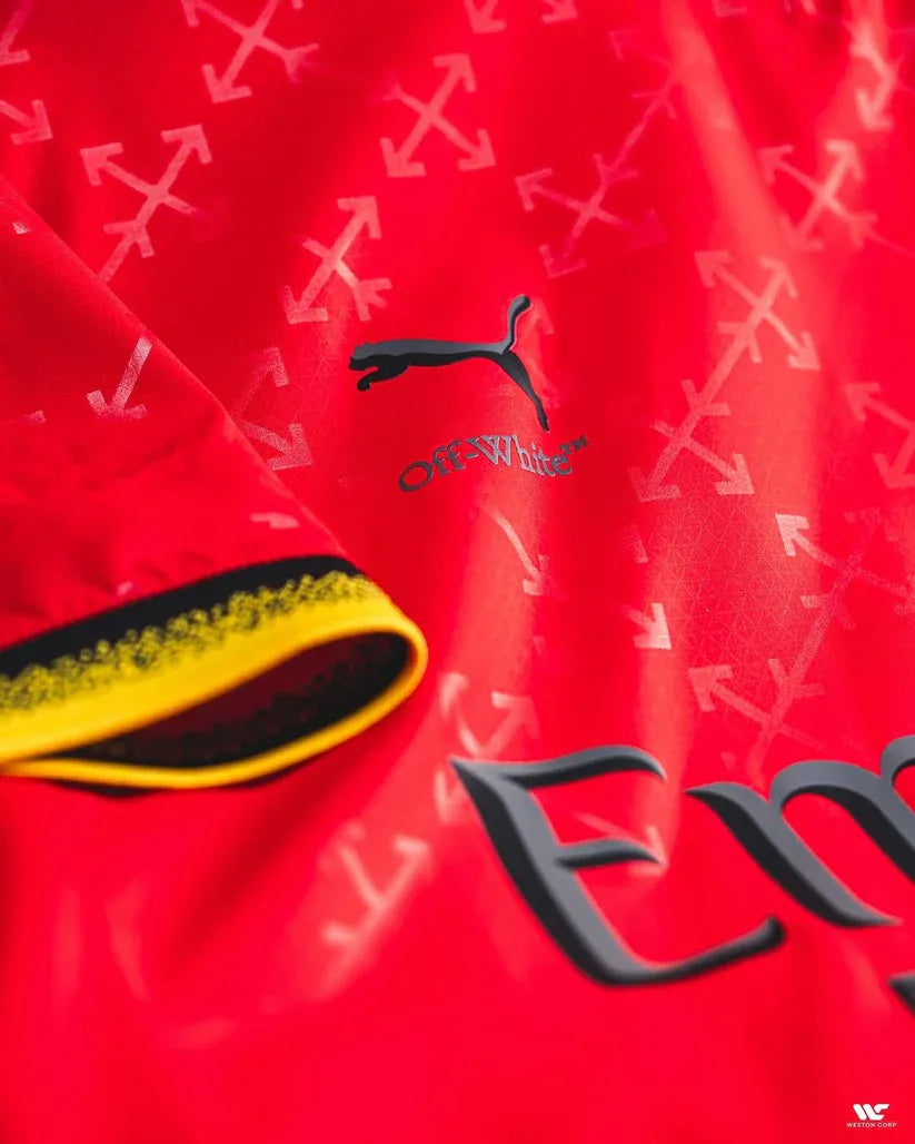 AC Milan X Off White Red Jersey Football Jersey