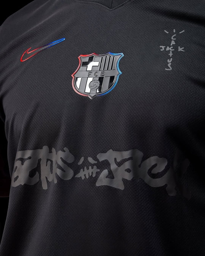 Barcelona x Travis Scott Away Match Jersey Football Jersey