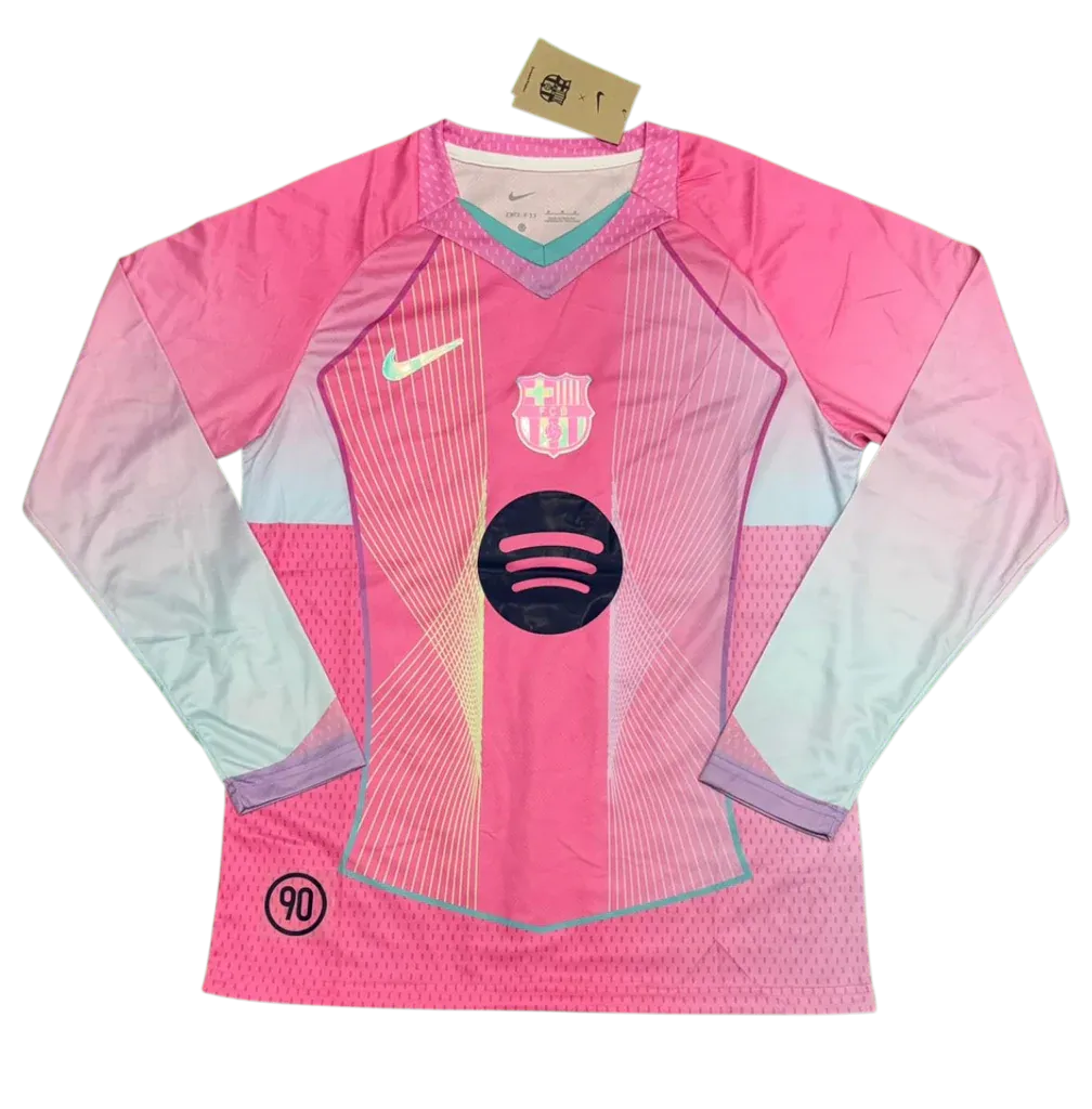 FCB Dream Pink Fullsleeves Special edition 202526 Football Jersey Football Jersey