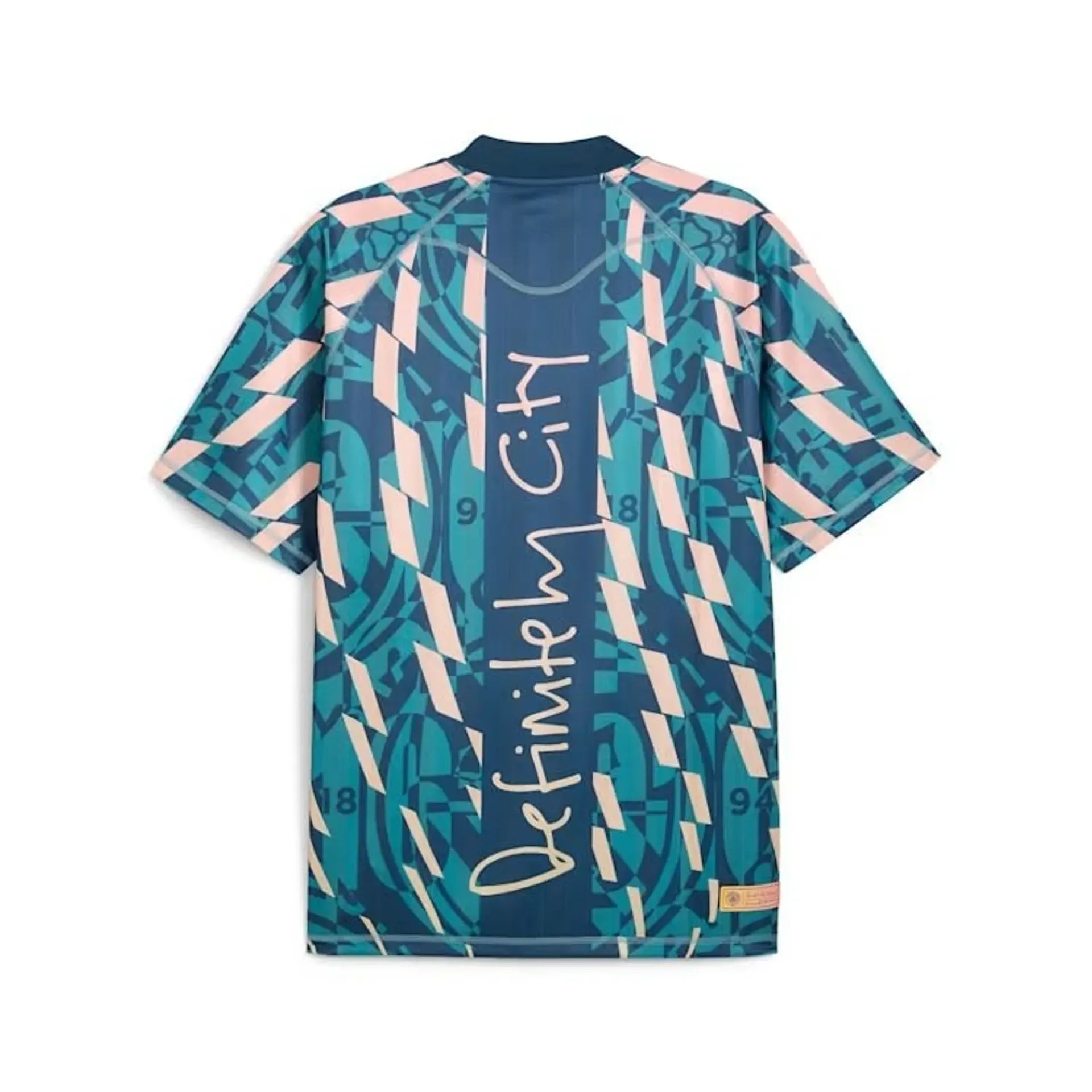 Manchester City T-Shirt ftblStatement Retro - Marine BlueTurquoise Surf Football Jersey