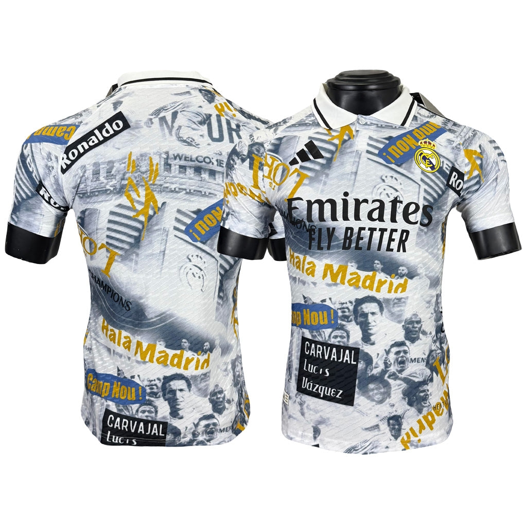 RMA Glory Graffiti Player Version Solid Jersey 202526 Football Jersey